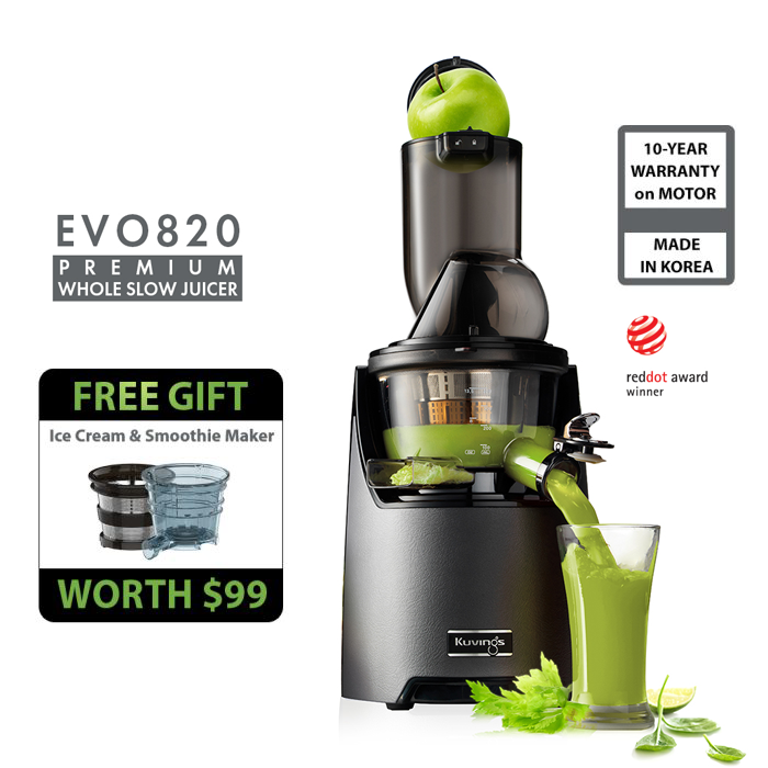 Kuvings EVO820 Whole Slow Juicer with Dual Feeding Chute for Cold Press