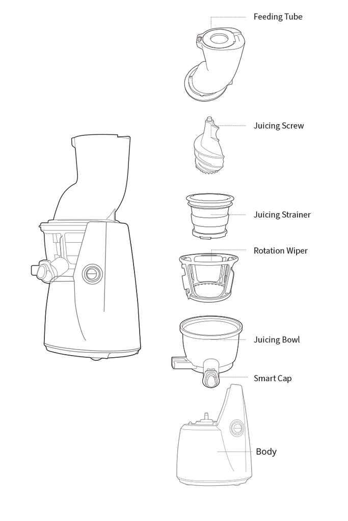Kuvings E8000 Whole Slow Juicer with Dual Feeding Chute for Cold Press