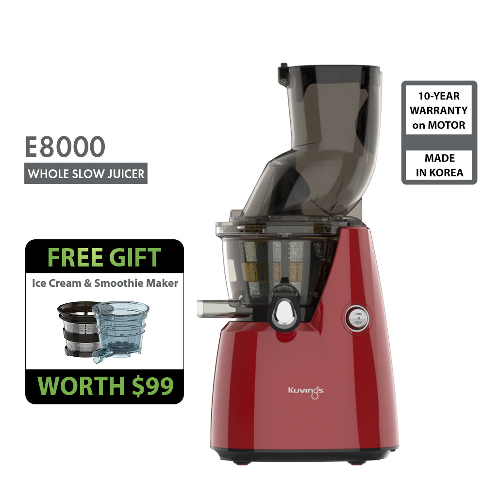Kuvings E8000 Whole Slow Juicer with Dual Feeding Chute for Cold Press Masticating Juice